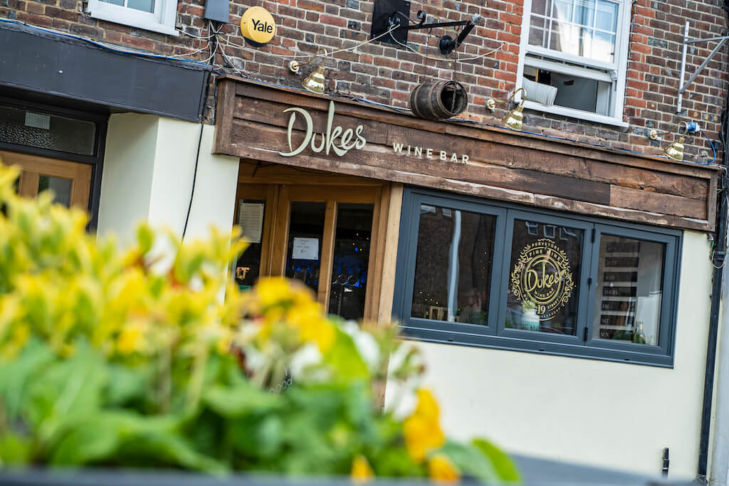 dukes wine bar front